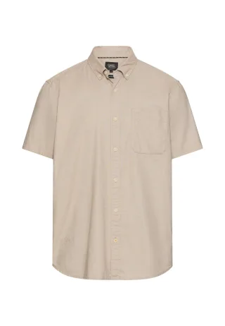 camel active - Kurzarmhemd aus Leinenmix light beige - Gr. - M