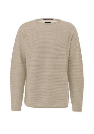 Q/S designed by - Strickpullover mit Struktur beige - Gr. - S
