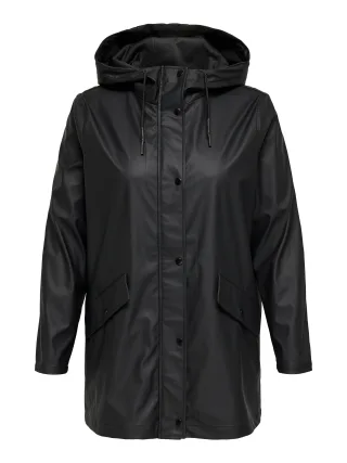 ONLY CARMAKOMA - CARELISA RAINCOAT ZIP OTW NOOS Black - Gr. - 48