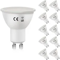 ZMH LED-Leuchtmittel GU10, LED-Spot mit 110° Abstrahlwinkel, nicht dimmbar, GU10, 10 St., Warmweiß, Reflektorlampe für Deckenleuchten