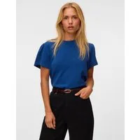 Vero Moda Kurzarmshirt VMELLA SS O-NCK TOP JRS Viskosemischung, regular fit
