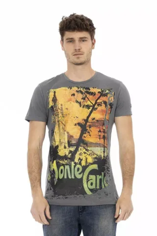 Montecarlo Grafik T-Shirt mit kurzem Arm und Rundhalsausschnitt