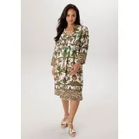 Aniston PLUS Blusenkleid mit farbenfrohem Safari Print