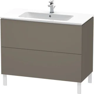 Duravit L-Cube Waschtischunterbau bodenstehend Flanell Grau Seidenmatt 1020x481x704 mm - LC662709090 LC662709090