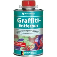 HOTREGA® Graffiti Entferner Steinreiniger Harzlöser Farblöser 1L Gel + Pinsel Universalreiniger