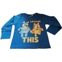 Bluey T-Shirt Bluey & Bingo Langarm-T-Shirt „Let's do this“, Größen 92–116