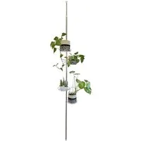Meinposten Blumenständer Teleskop-Blumenregal Pflanztreppe Blumentreppe Regal Pflanzenregal, Ohne Bohren