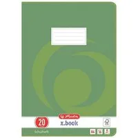 Herlitz Schulheft x.book, A4, blanko (Lineatur 20), ungelocht, 16 Blatt