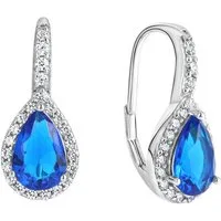Firetti Paar Ohrhänger Schmuck Geschenk Silber 925 Ohrschmuck Patentbrisur Tropfen Glitzer, mit Kristallstein, Zirkonia (synth)
