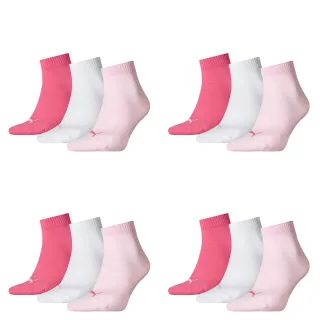 12 Paar Puma Unisex Quarter Socken Sneaker Gr. 35 - 49  für Damen Herren Füßling...