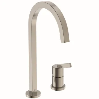 Ideal Standard 2-Loch-Küchenarmatur Gusto Ausladung 204mm eckiger Auslauf Silver Storm, BD423GN BD423GN