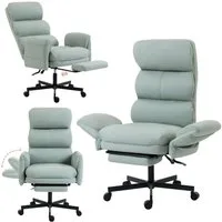 AISALL Bürostuhl höhenverstellbarer Sessel mit klappbarer Rückenlehne & Armlehnen (1 St), 360° drehbarer Gaming-Stuhl, Relaxsessel mit Fußstütze