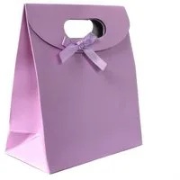 Yudu Geschenktüten 10er Geschenktaschen mit Klettverschluss Kartonstärke 12x6x16cm