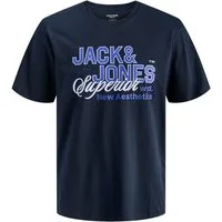 Jack & Jones PlusSize Rundhalsshirt JJELOGO TEE SS O-NECK 2 COL SS26 SN PLS mit auffälligem Print