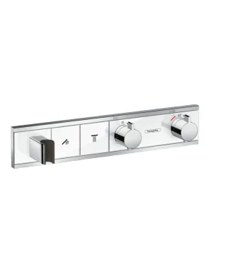 Hansgrohe Thermostat Unterputz RainSelect Fertigset 2 Verbraucher weiss/chrom, 15355400 15355400
