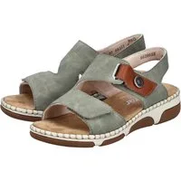Rieker Sandale Sommerschuh, Klettschuh mit aufwändiger Ziernaht an der Laufsohle