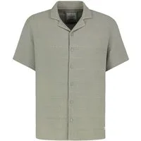 Eight2Nine Kurzarmhemd Kurzarm Regular Fit V-Ausschnitt Knopfverschluss Einfarbig (1-tlg) H73803AG11344_S/S Shirts