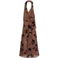 Bhoem Abendkleid Formelles, langes, rückenfreies Kleid mit Print (1-tlg)
