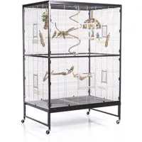Montana Cages Vogelkäfig Casa 120 Vogelkäfig für kl. Vogelarten wie Sittiche und ähnliche, (BxTxH): ca. 119 x 81 x 180cm, Zink- und Schwermetall-frei, Ungiftig