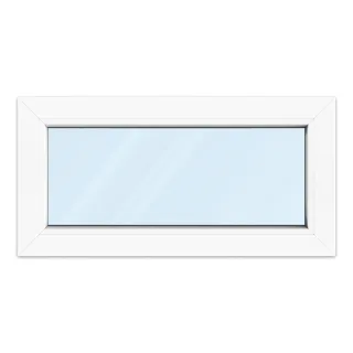 Fenster 80x40 cm, Kunststoff Profil aluplast IDEAL® 4000, Weiß, 800x400 mm, einteilig festverglast, 2-fach Verglasung, individuell konfigurieren