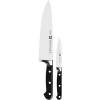 Zwilling Messer-Set Pro (Set, 2-tlg., 1 Spick- und Garniermesser (10 cm), 1 Kochmesser (20 cm), Edelstahl 18/10, aus einem Stück geschmiedet