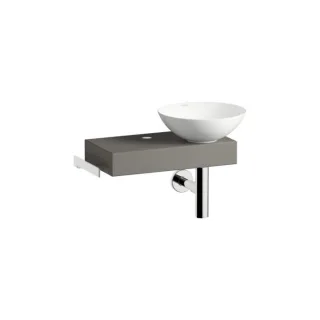 Laufen PICCOLO NOVO Waschplatz H561PN37071111 555x320x400 mm, Ablage links, mit einem Hahnloch, ohne Überlauf, Gravel Matt