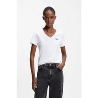 HUGO Blue T-Shirt Classic V mit Logo, V-Ausschnitt