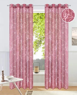 OTTO home Gardine "Anna" Ösen 1 Stk. tlg. Bestseller, Äste-Motiv, Viskose, Polyester
