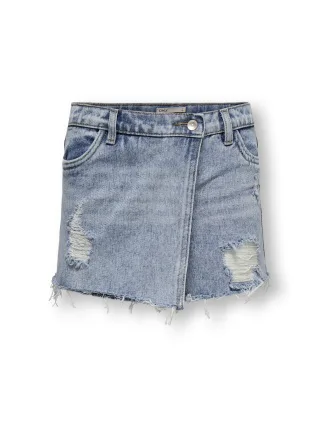 KIDS ONLY - KOGTEXAS WRAP DNM SKORT GUA light blue denim - Gr. - 152