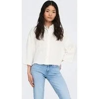 JDY Hemdbluse JDYTHEIS LIFE 3/4 CROP SHIRT WVN NOOS Baumwolle, regular fit
