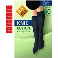 Nur Die Kniestrümpfe Cotton 60 DEN Damen (1er/3er/6er/9er Pack, 3-Paar) Knie-strümpfe thermo-socken overknee