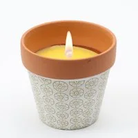 MARELIDA Outdoorkerze Duftkerze Citronella in Tontopf Terrakotta Blumentopf Outdoorkerze (1-tlg)