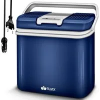 tillvex Kühlbox elektrisch 24L Mini-Kühlschrank 230 V und 12 V für KFZ Auto Camping