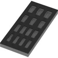 9828 Schaumstoffeinlage für Zyklop B 3/8" Impaktor Deep Steckschlüsseleinsatz Set 1, leer schwarz/grau, für Tool Rebel Werkstattwagen