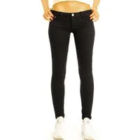 be styled Stretch-Hose Low Waist Hüfthose Röhrenjeans Skinny Hose- Damen - j34L-1-dunkelblau