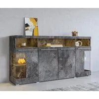 OTTO home Sideboard India,Breite 182cm, stilvolle Kommode mit Glastüren, Kombikommode viel Stauraum, Einlegeböden verstellbar,ohne Beleuchtung