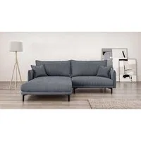 Home affaire Ecksofa ALEXANDRIA mit Recamiere rechts oder links bestellbar, moderne Bezüge, L-Form mit Wellenunterfederung, Maße: B/H/T 246/86/190 cm