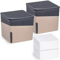 WENKO Luftentfeuchter Cube, für 80 m³ Räume, 2 x 1000g