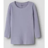 Name It Langarmshirt NMFKAB LS TOP NOOS in Feinripp und mit süßer Spitzenkante am Ausschnitt