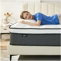 Taschenfederkernmatratze mit Comfort Memory-Schaum Schicht, 140 x 200cm,H3 Höhe, Bednew, 34 cm hoch, Druckentlastung, Temperaturausgleichend, 101 Nächte Probeschlafen
