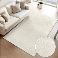 TT Home Teppich Diele, Esszimmer, Flur, Schlafzimmer, Wohnzimmer, Rechteckig, Höhe: 13 mm, Wohnzimmer Teppich Esszimmer Kurzflor Boho Design Skandinavisch Abstra