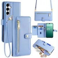 betterfon Handykette für Samsung Galaxy Leder Umhänge Hülle mit Kartenfächer, Hände frei – mit Silikonhülle & Schnur für flexiblen Alltag