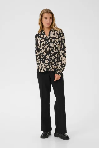Langarm-Bluse KAsomia Loose fit leopard