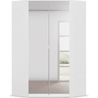 OTTO home Eckkleiderschrank Kleiderschrank Schrank Ankleidezimmer Schlafzimmer Garderobe AGORDO (in zwei Griff-Farben, Breite/Tiefe 117x117 cm, Höhen 210/229 cm) mit Spiegeltüren, voll ausgestattet mit viel Stauraum MADE IN GERMANY