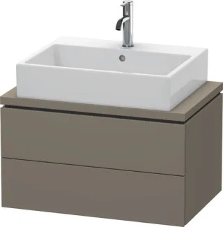 Duravit L-Cube Konsolenwaschtischunterbau wandhängend Flanell Grau Seidenmatt 720x477x400 mm - LC580 LC580609090