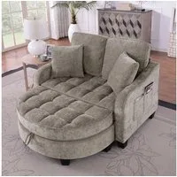 Celya Sofa Multifunktionales Sofa, 2-in-1 Sofa-Bett, mit Aufbewahrungs-Hocker, atmungsaktiver hautfreundlicher Stoff, für kleine Wohnzimmer, Studienzimmer, Schlafzimmer