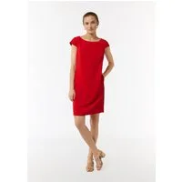 comma Midikleid Kleid Kurzes Kleid aus Crêpe