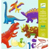 DJECO Kreativset Hampelmann Dinos basteln Kinder Bastelset Dinosaurier