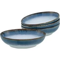 CreaTable Schale Cascade, Poke Bowl 22,5 cm 4-tlg, Steinzeug, (Set, 4-tlg), Rekativglasur, Healthy Food