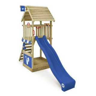 Spielturm Smart Club mit Schaukel - Klettergerüst Garten für Kinder inklusive Holzdach & Rutsche - Abenteuer Spielplatz Set von Wickey
